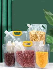 1pc Clear Food Storage Bag, Simple PE Sealed Against Moisture Food Grain Storage Bag For Kitchen - Multicolor - View 7