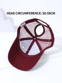 1pc Women Camo Print Casual Trucker Hat - Burgundy - View 5