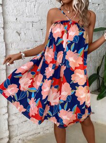 SHEIN VCAY Floral Print Cami Dress - Multicolor - View 4