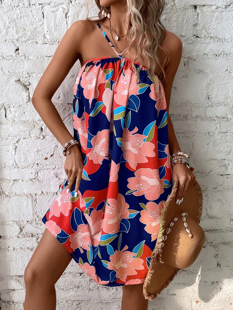 SHEIN VCAY Floral Print Cami Dress - Multicolor - View 1