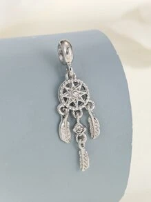 1pc Alloy Feather DIY Pendant - Multicolor - View 1