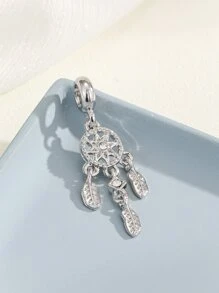 1pc Alloy Feather DIY Pendant - Multicolor - View 2