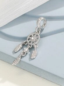 1pc Alloy Feather DIY Pendant - Multicolor - View 3