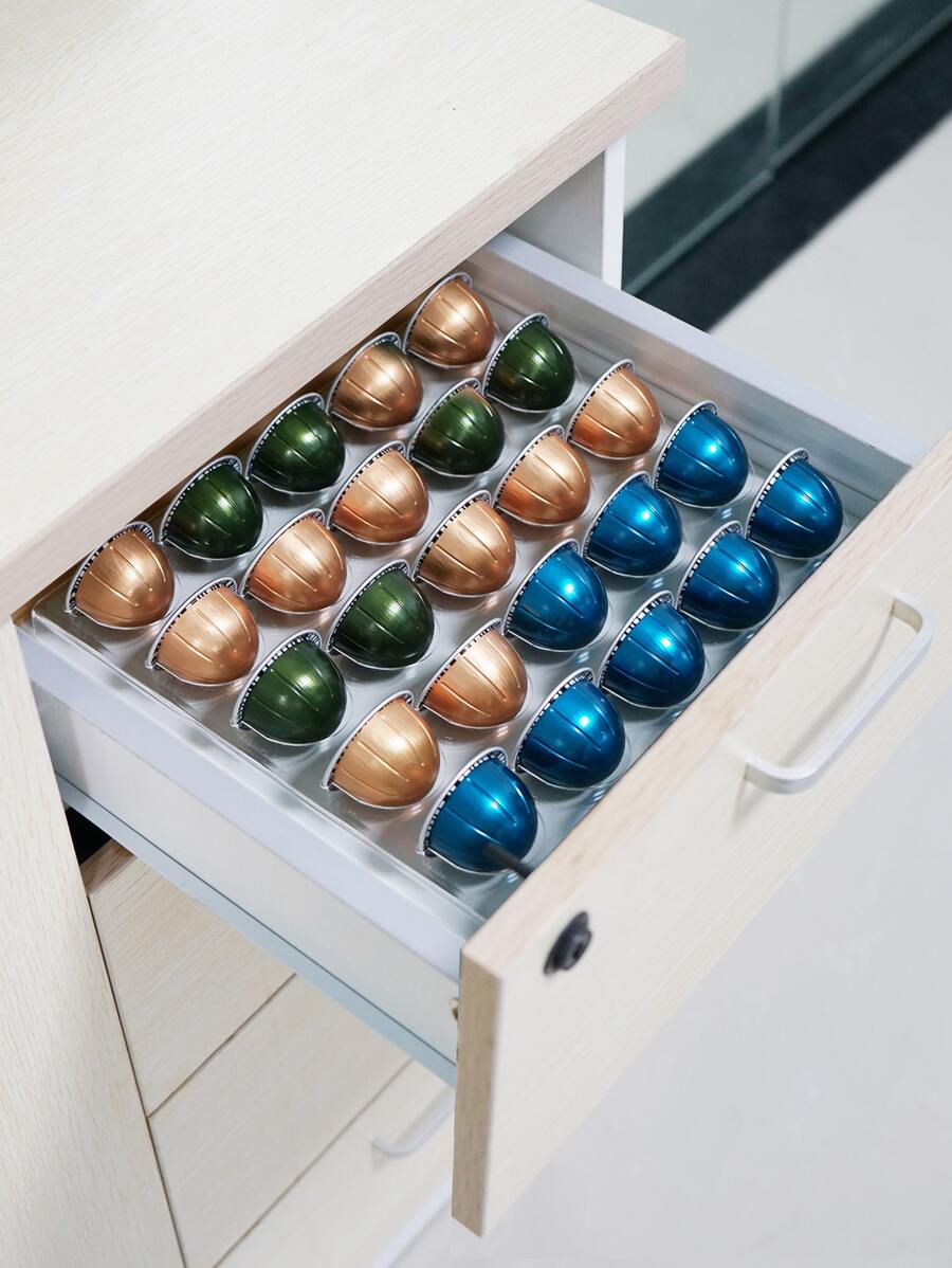 1pc PMMA Coffee Capsule Rack, Classic Capsule Rack For Home - Clear - View 1