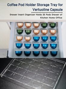 1pc PMMA Coffee Capsule Rack, Classic Capsule Rack For Home - Clear - View 4