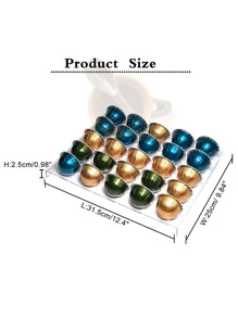 1pc PMMA Coffee Capsule Rack, Classic Capsule Rack For Home - Clear - View 3