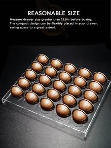 1pc PMMA Coffee Capsule Rack, Classic Capsule Rack For Home - Clear - View 6