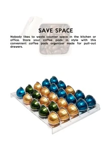 1pc PMMA Coffee Capsule Rack, Classic Capsule Rack For Home - Clear - View 7