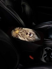 1入組獅子頭圖案汽車中控台扶手墊 - 彩色 - 查看 2