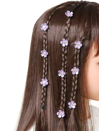 10 حلقات شعر زهرية للفتيات للاستخدام اليومي و الإجازات و الحفلات