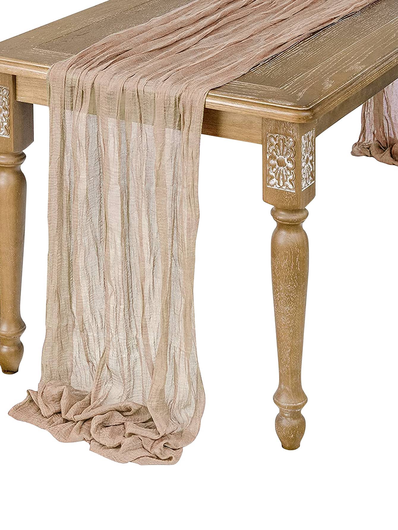 1PC 90 * 180cm Khăn trải bàn dùng một lần bằng vải kaki, Khăn trải bàn dùng một lần bằng vải polyester hiện đại cho bữa tiệc - Lạc đà - Xem 1