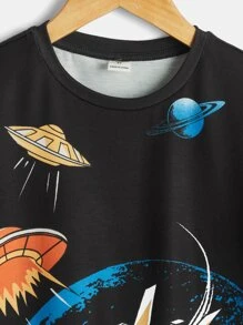 Toddler Boys Cartoon Graphic Tee - Black - View 3