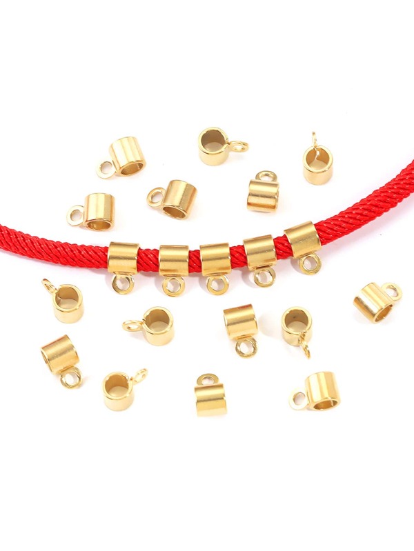 20 Stücke/los Edelstahl Loch 4mm Runde Anhänger Stecker Armband Perlen Diy Schmuck Zubehör Stecker