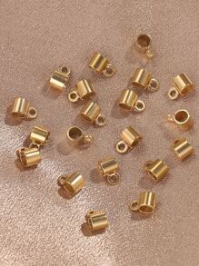 20pcs/Pack Stainless Steel 4mm Round Hole Pendant Connectors, Bracelet Beads DIY Jewelry Accessories Connectors - Yellow Gold - View 5