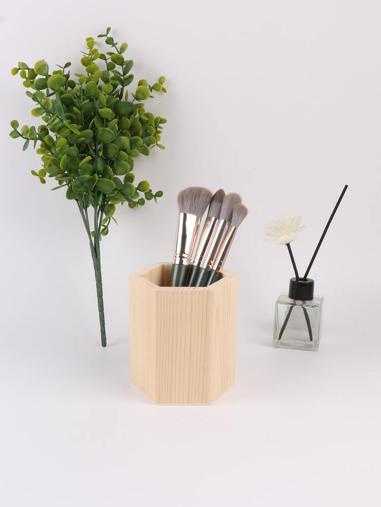 1 pieza Caja de almacenamiento de brochas de maquillaje, Regalos para mujeres, Regalos de Navidad, Ideas de regalo para mujeres, Decoración de habitación - Amarillo - Ver 3