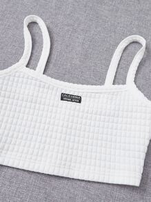 SHEIN EZwear Cami Top mit Buchstabe Flicken Detail & Rock