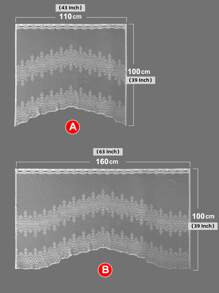 1入組卷軸圖案窗帷 - 白色 - 查看 7