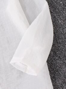 SHEIN 小女童素色吊帶上衣和騎行褲和前排扣襯衫