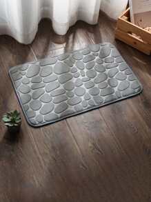 1 Tấm Thảm Nhà Tắm Họa Tiết Đá, Thảm Vệ Sinh Polyamide Chống Trơn Trượt Hiện Đại Cho Phòng Tắm - Xám - Xem 1