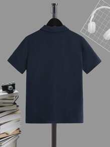 SHEIN Boys Colour Block Polo Shirt - Multicolor - View 2