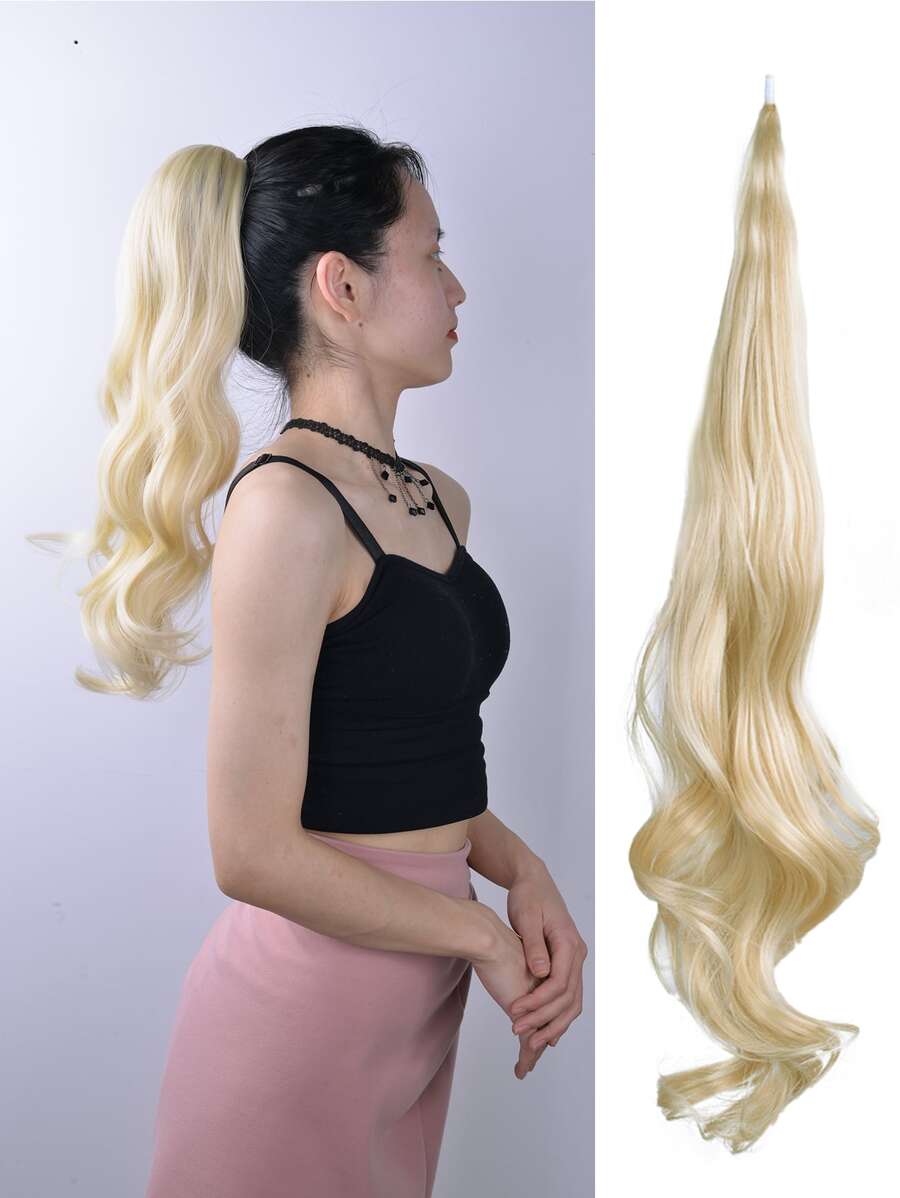 Extensión del pelo largo rizado coleta sintético - Color Piano - Ver 1