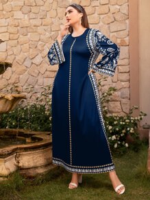 Modelyn 大碼印花直筒連衣裙 - 彩色 - 查看 5