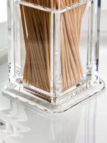 1pc PMMA Toothpick Holder, Modern Clear Toothpick Holder Dispenser For Home - Clear - View 5