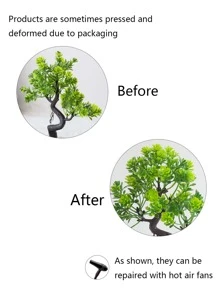 1入組人造盆栽植物 - 綠色 - 查看 4