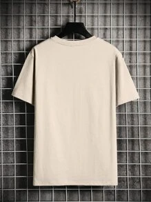 Áo thun & Áo lót Nam Lá thư Nhiệt đới Giải trí - Màu Khaki - Xem 3