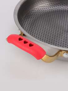 2入組/套塑膠鍋手柄現代鏤空心手柄套適用於鍋 - 紅色 - 查看 6
