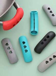 2入組/套塑膠鍋手柄現代鏤空心手柄套適用於鍋 - 紅色 - 查看 7