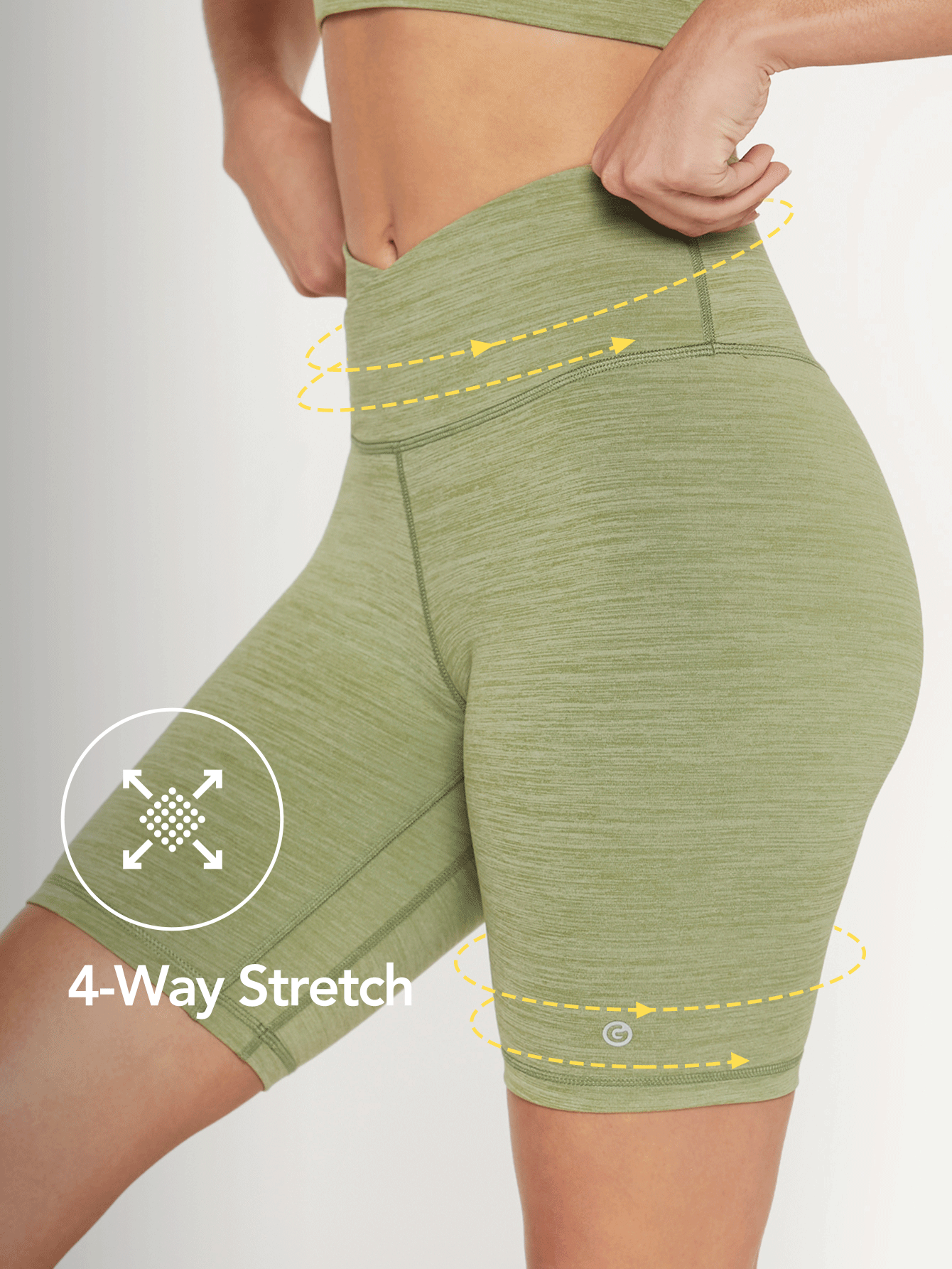 GLOWMODE 8" FeatherFit™ Crossover Biker Shorts SHEIN USA