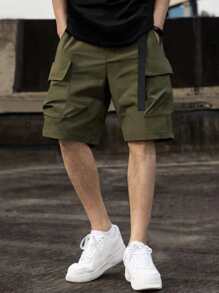 Manfinity EMRG 男款拉鍊口袋扣帶式貨物短褲