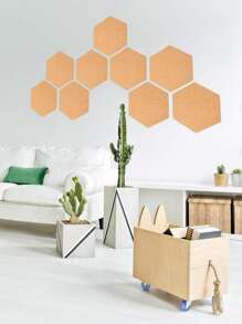 1pc Hexagon Shaped Cork Board