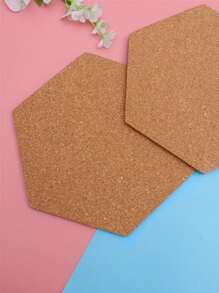 1pc Hexagon Shaped Cork Board