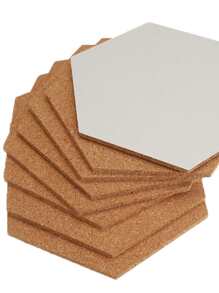 1pc Hexagon Shaped Cork Board