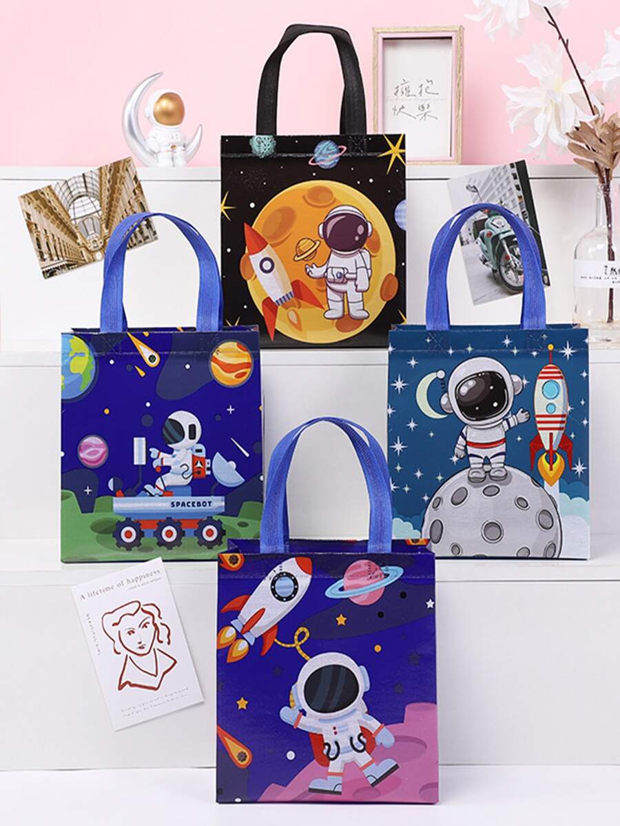 4入組宇航員印花禮品袋