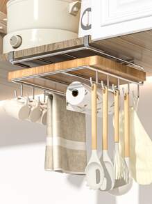 1 pieza Soporte de acero inoxidable colgante minimalista multifuncional colgante para cocina