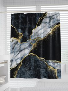 1入組大理石紋樣式淋浴現代滌綸防水浴簾 - 彩色 - 查看 6