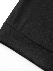 Men Contrast Side Seam Sweatshirt - Black - View 5