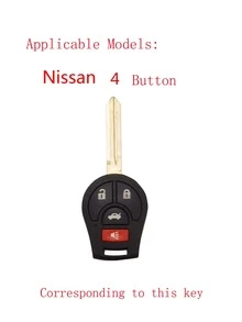 1入組矽膠車鑰匙殼兼容日產 - 黑色 - 查看 3