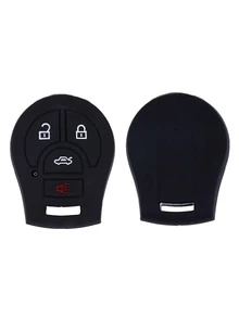 1入組矽膠車鑰匙殼兼容日產 - 黑色 - 查看 5