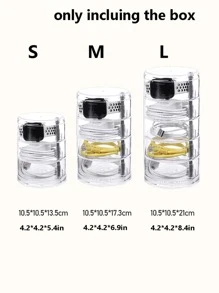 1 Hộp Lưu Trữ Để Bàn Trong Suốt, Hộp Lưu Trữ Để Bàn Xoắn Ốc Bằng Nhựa Đơn Giản Cho Hộ Gia Đình - Trong sáng - Xem 3