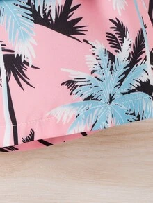 Baby Boy Coconut Tree Print Tank Top & Shorts - Multicolor - View 7