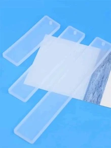 DIY 水晶树脂空白书签模具、尺子模具、镜子装饰 - 白色 - 查看 3