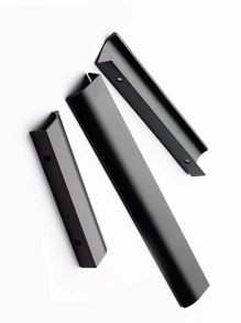 1入組鋁合金抽屜拉手，現代黑色家用抽屜拉手 - 黑色 - 查看 4