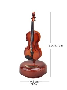 1pc Violin Music Box Creative Artware Gift - Multicolor - View 6