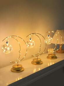 1 đèn trang trí hình mặt trăng - Màu vàng - Xem 2