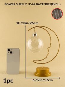 1 đèn trang trí hình mặt trăng - Màu vàng - Xem 4