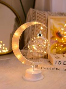 1 pieza Luz de la decoración luna & con diseño de bola - Amarillo - Ver 7